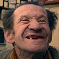 funny face of old man